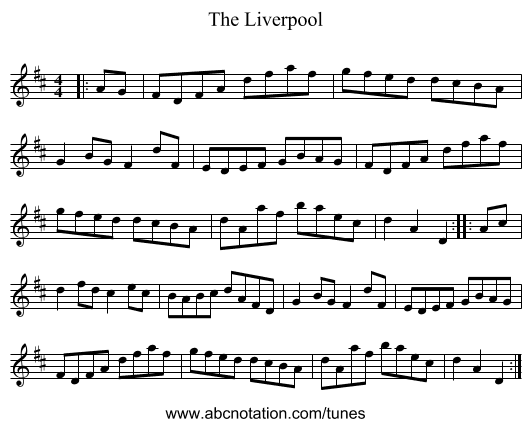 The Liverpool - staff notation