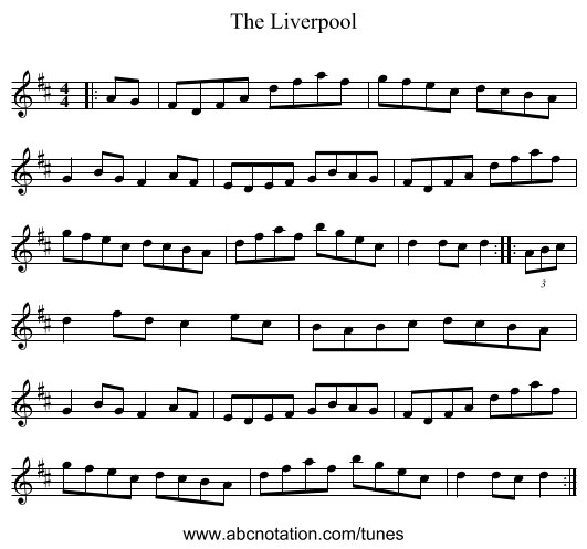 The Liverpool - staff notation