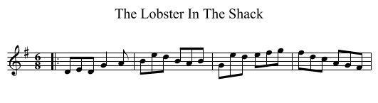 The Lobster In The Shack - staff notation