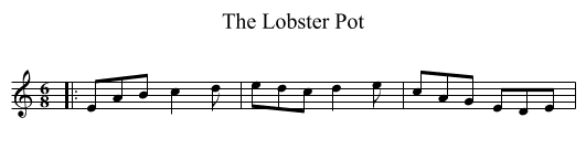 The Lobster Pot - staff notation