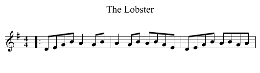 The Lobster - staff notation
