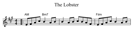 The Lobster - staff notation