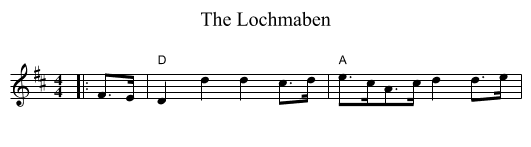 The Lochmaben - staff notation