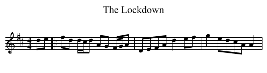 The Lockdown - staff notation