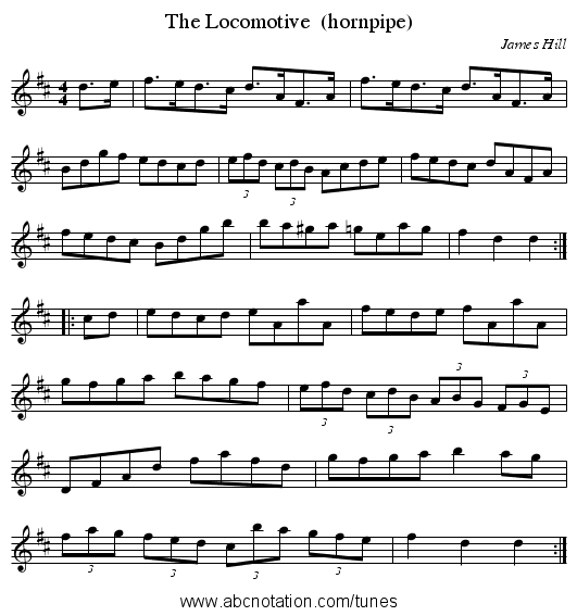 The Locomotive  (hornpipe) - staff notation