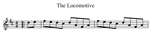 The Locomotive - staff notation