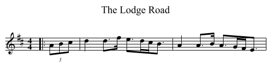 The Lodge Road - staff notation