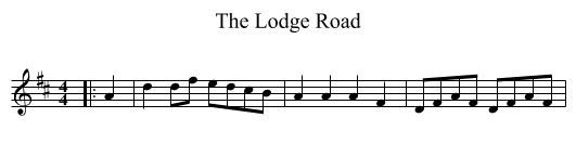 The Lodge Road - staff notation