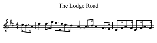 The Lodge Road - staff notation