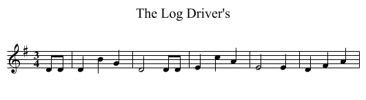 The Log Driver's - staff notation