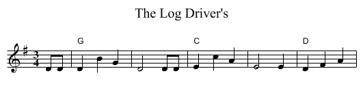 The Log Driver's - staff notation