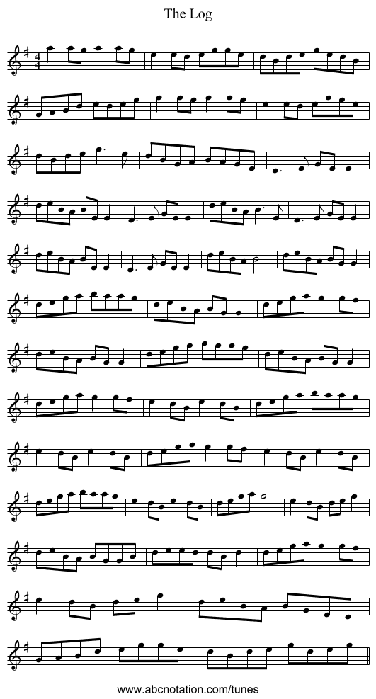 The Log - staff notation