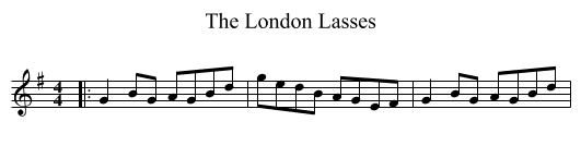 The London Lasses - staff notation