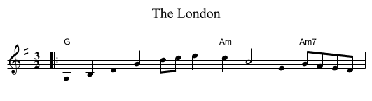 The London - staff notation