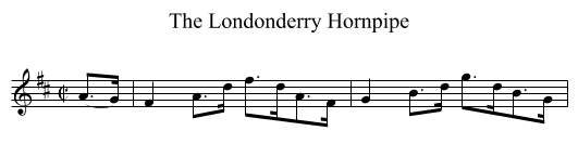 The Londonderry Hornpipe - staff notation