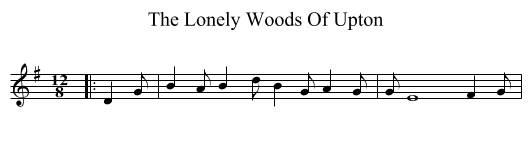 The Lonely Woods Of Upton - staff notation