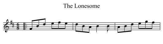 The Lonesome - staff notation
