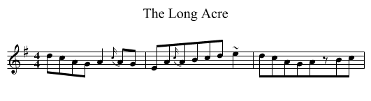 The Long Acre - staff notation