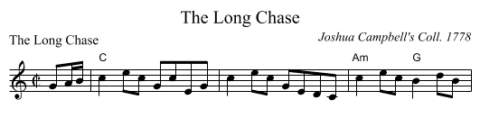 The Long Chase - staff notation