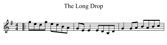The Long Drop - staff notation