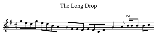 The Long Drop - staff notation