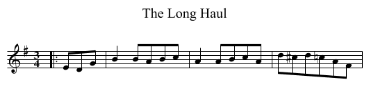The Long Haul - staff notation