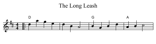 The Long Leash - staff notation