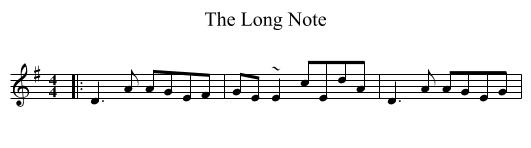 The Long Note - staff notation