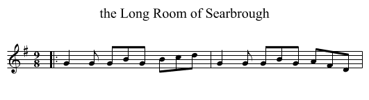 the Long Room of Searbrough - staff notation