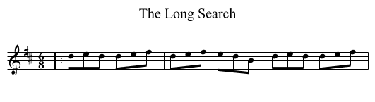 The Long Search - staff notation