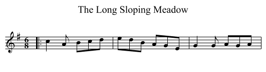 The Long Sloping Meadow - staff notation