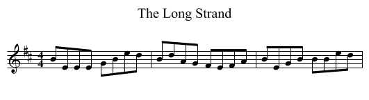 The Long Strand - staff notation