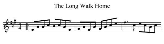The Long Walk Home - staff notation