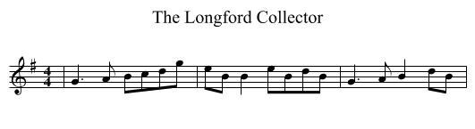 The Longford Collector - staff notation