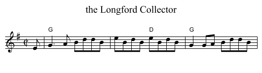 the Longford Collector - staff notation