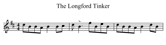 The Longford Tinker - staff notation