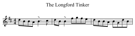 The Longford Tinker - staff notation