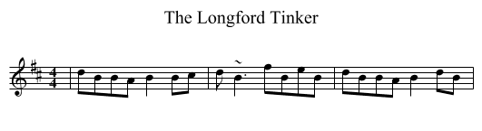 The Longford Tinker - staff notation