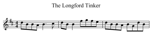 The Longford Tinker - staff notation