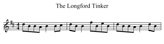 The Longford Tinker - staff notation