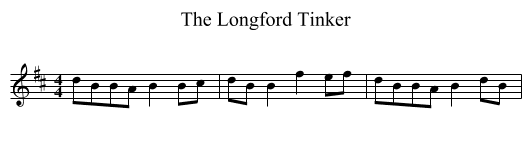 The Longford Tinker - staff notation