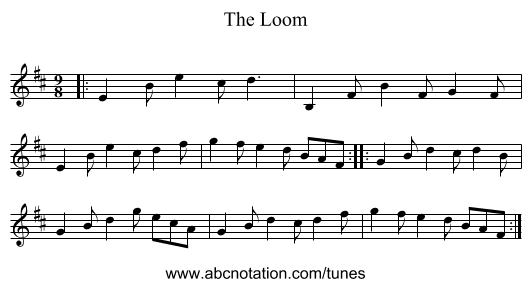 The Loom - staff notation