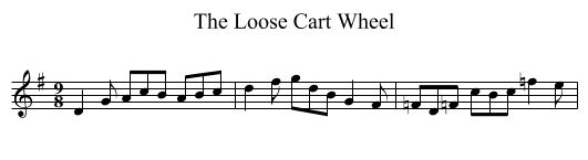 The Loose Cart Wheel - staff notation