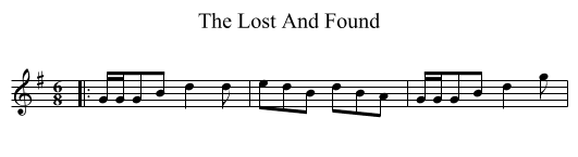 The Lost And Found - staff notation