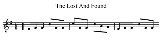 The Lost And Found - staff notation