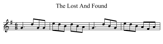 The Lost And Found - staff notation