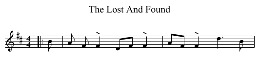The Lost And Found - staff notation
