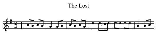 The Lost - staff notation