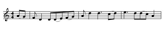 The Lothian Hairst - staff notation