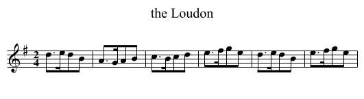 the Loudon - staff notation